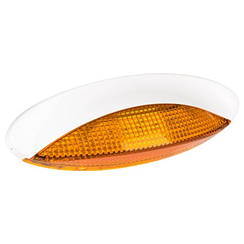 LED Euro Style RV Porch Light - Amber Lens