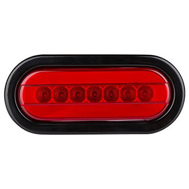 HALO LED 6" Sealed Oval Stop/Turn/Tail Light - Single or Pair - Red Lens