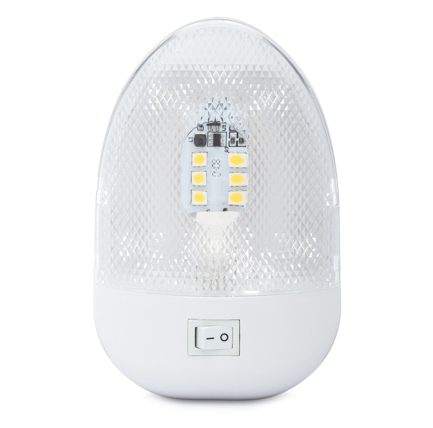 Oval Single RV Dome Optics Light with On/Off Switch and Removable Lens