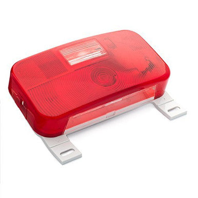 Red Surface Mount Tail Light with License Bracket and License Light