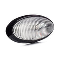 RV Oval Porch Utility Light - Black Base with Removable Lens