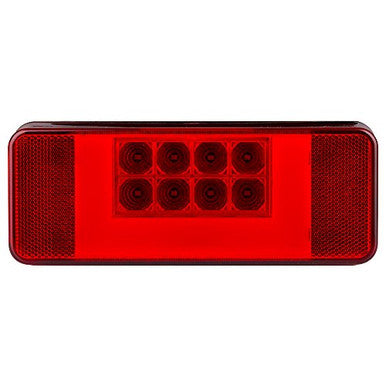 LED RV combination tail light, passenger side, black base