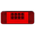 LED RV combination tail light, passenger side, black base