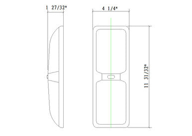 Euro-Style Interior 12V RV Ceiling Dome Light - Double