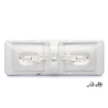Euro-Style Interior 12V RV Ceiling Dome Light - Double