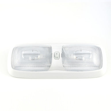Euro Style 12V RV Interior Incandescent Double Dome Light w/Lens