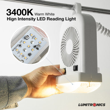 Combination Interior 12V Reading Light with 2 Speed Fan