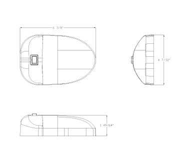 Oval Single RV Dome Optics Light with On/Off Switch and Removable Lens