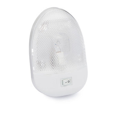 Oval Single RV Dome Optics Light with On/Off Switch and Removable Lens