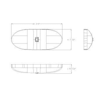 Double RV Ceiling Dome Light with On/Off Switch and Removable Lenses