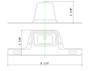 License Plate Lamp Light w/ Bracket - Includes Gasket for Weather-Tight Seal