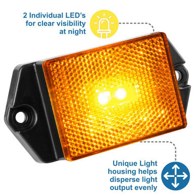 Reflector/Clearance LED Marker Light w/ Ear Mount