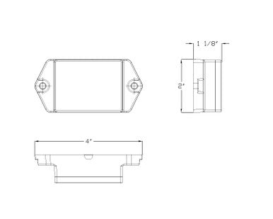 Reflector/Clearance LED Marker Light w/ Ear Mount