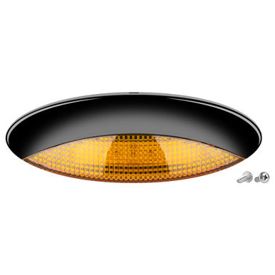 LED Euro Style RV Porch Light - Amber Lens