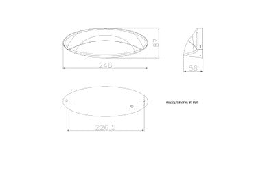 LED Euro Style RV Porch Light - Amber Lens