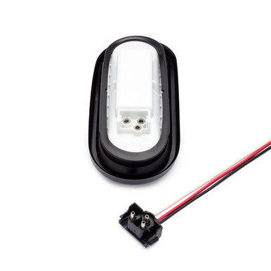 6" Oval Sealed Stop/Turn/Tail Light with Grommet & Right Angle Plug