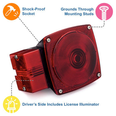 Universal Mount Combination Tail Lights for Over 80" Applications