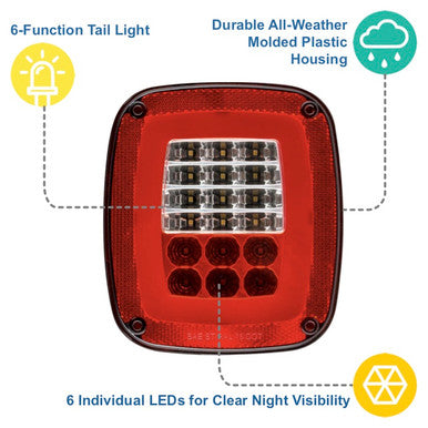 LED 6 Function Universal Box Lamp Tail Light