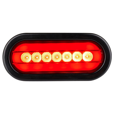 HALO LED 6" Sealed Oval Stop/Turn/Tail Light - Single or Pair - Red Lens