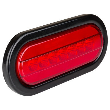 HALO LED 6" Sealed Oval Stop/Turn/Tail Light - Single or Pair - Red Lens