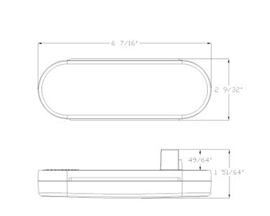 HALO LED 6" Sealed Oval Stop/Turn/Tail Light - Single or Pair - Red Lens