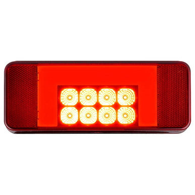 LED RV combination tail light, passenger side, black base