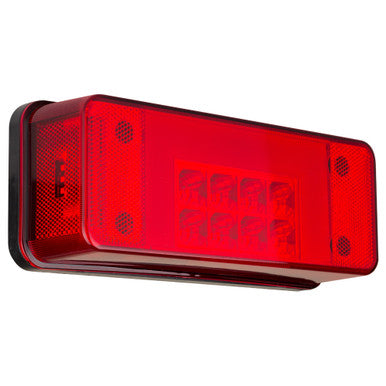 LED RV combination tail light, passenger side, black base