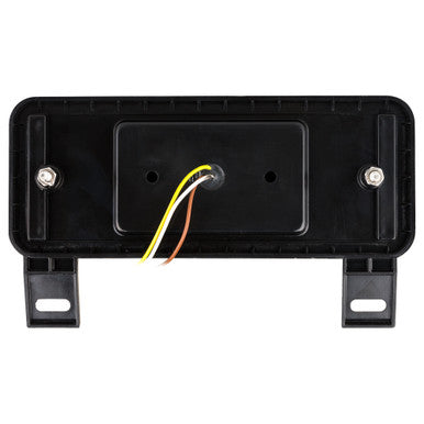 LED RV combination tail light, driver side with license illuminator, black base
