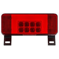 LED RV combination tail light, driver side with license illuminator, black base